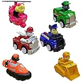 【Coches de Juguete Perfectos】 Recibirás un juego de regalo de coche de juguete de la Patrulla Canina, que consta de 6 coches de juguete que se parecen a los vehículos del programa de televisión