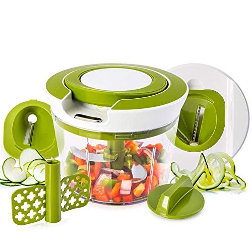 Vegetable Chopper Multifunktionaler Quick Pull String Food Chopper Spiralschneider Leistungsstarker Manueller Hand-Chooper/Mixer/Mixer Für