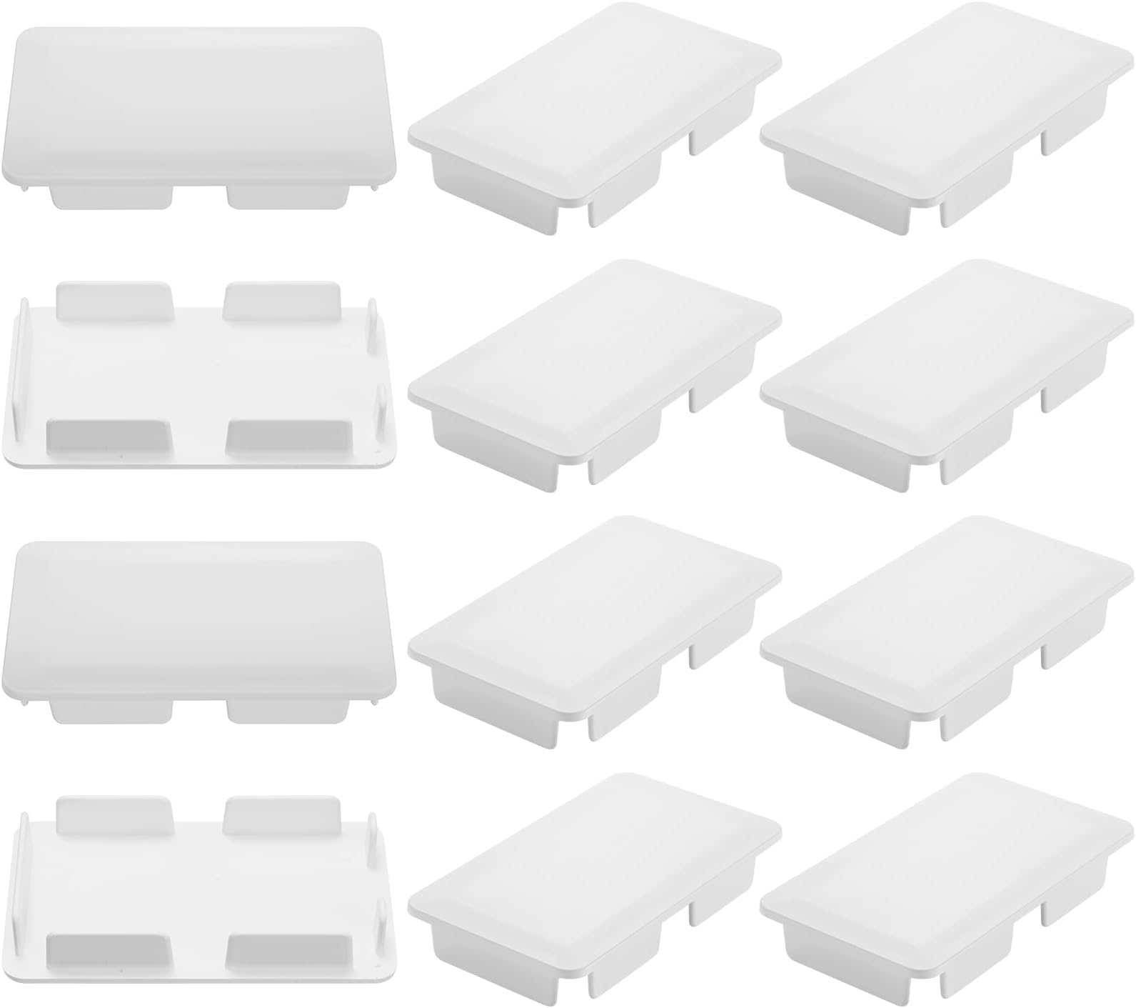 Canomo2" x 3 1/2" Internal Vinyl End Caps PVC Picket Fence Caps Vinyl Fence Parts for Vinyl Fence Post, Inner Clips Dimensions 1.8" x 3.25"(12 Pack)