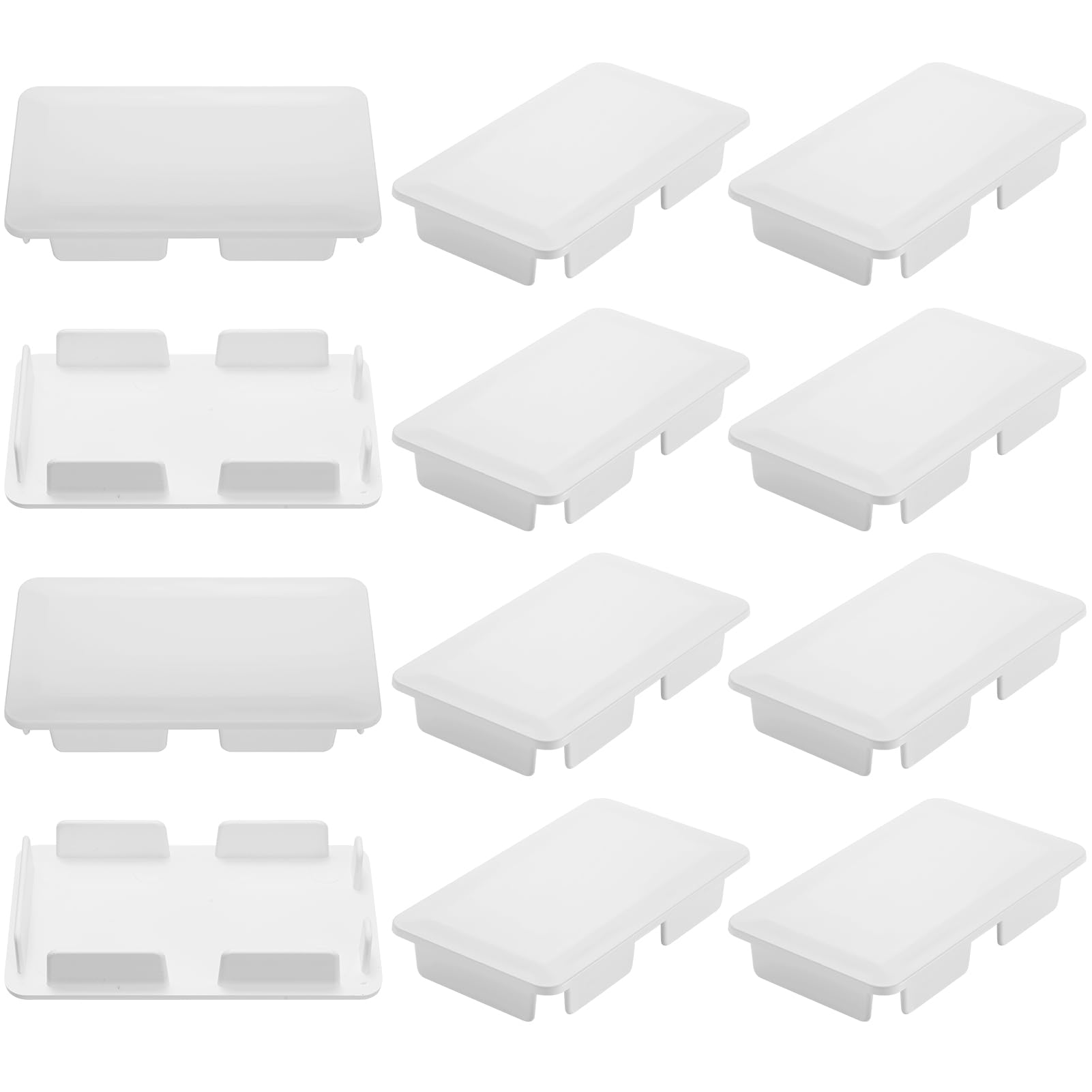 Canomo2" x 3 1/2" Internal Vinyl End Caps PVC Picket Fence Caps Vinyl Fence Parts for Vinyl Fence Post, Inner Clips Dimensions 1.8" x 3.25"(12 Pack)