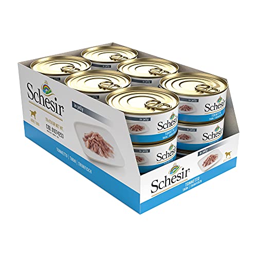 Schesir Dog Thunfisch, Hundefutter nass, 18 Dosen x 150 g