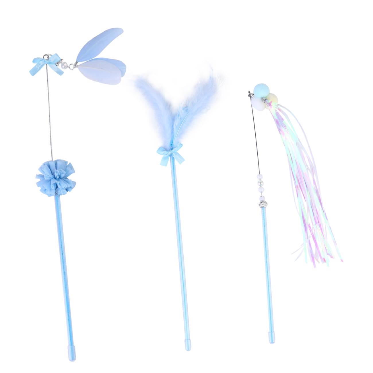 Toddmomy 9pièces Jouet Interactif pour Chat Baguette à Plumes Et Clochettes Accessoires Amusants pour Chats De Teasers