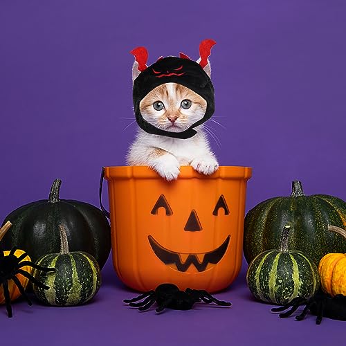 Disfraz Halloween para Perro y Gato Sombrero Diablo Negro miniatura 5