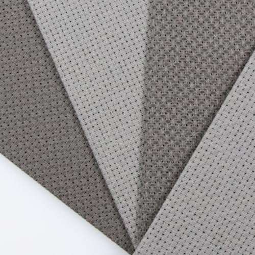 Image of KCS 4 /6 pc of 12 inch x 18 inch(30cmx45cm) 16 Count Cotton Aida Cloth Cross Stitch Fabric (4 pc,Medium Grey+Dark Grey)