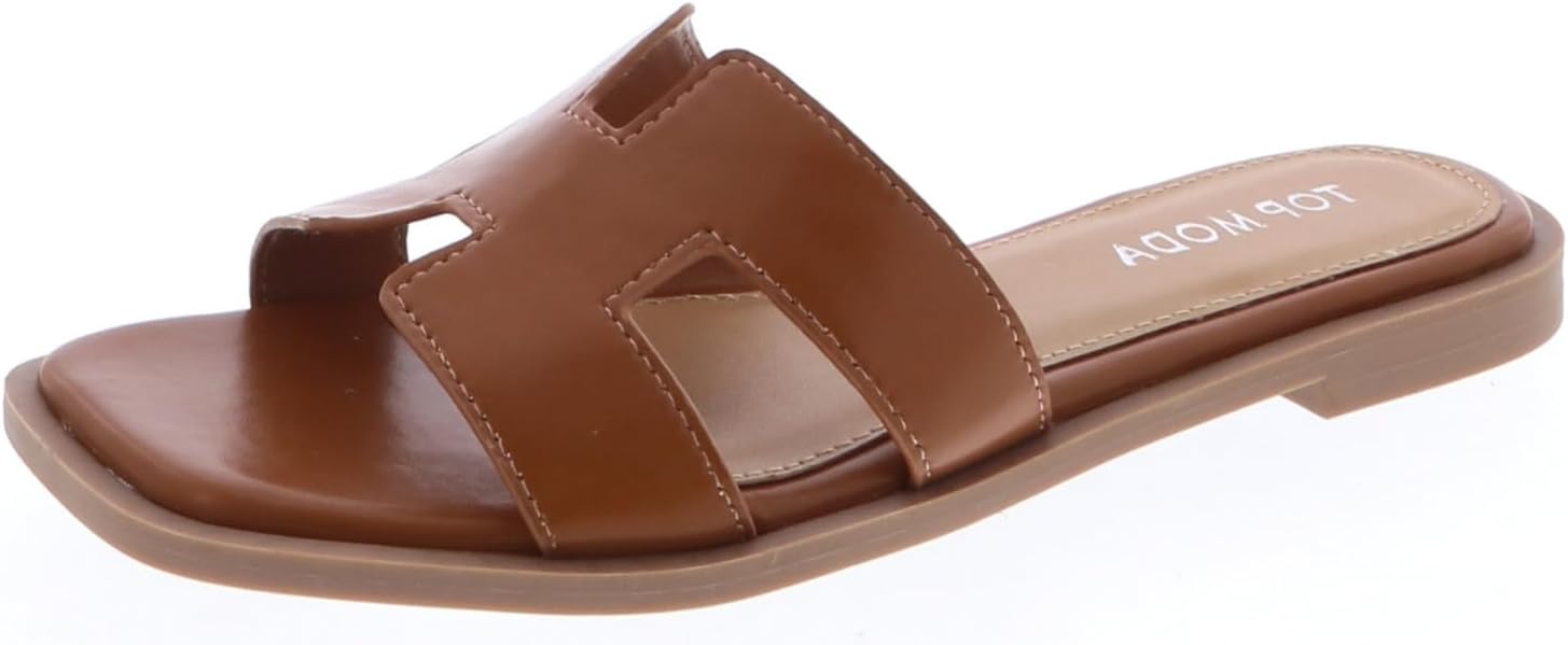 TOP Moda Elio-20 Women’s Classic H-Band Slide Sandal Women.