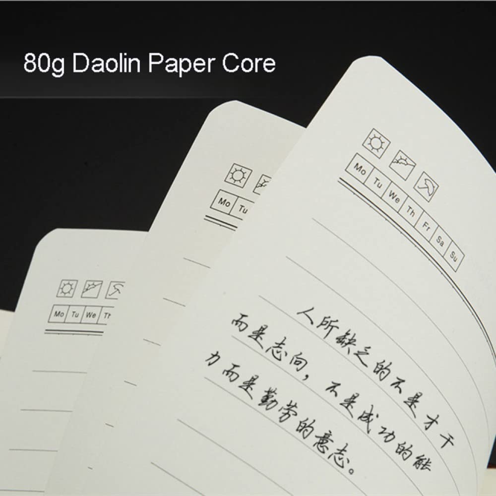 A5 B5 Bloc de notas de negocios Diarios de cuero Cuaderno para niñas Diario,Azul,A5