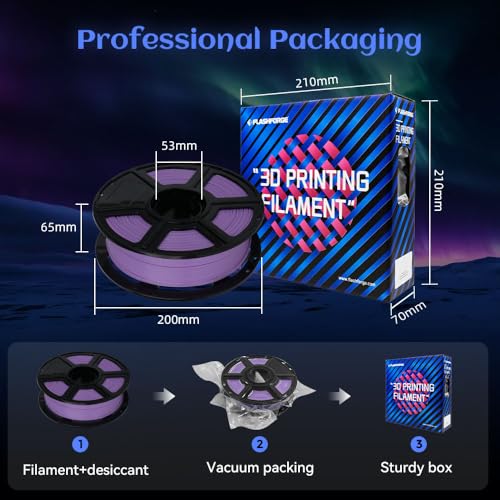 Image of FLASHFORGE Glow in The Dark Rapid PLA Filament 1.75mm, High Flow Speedy 3D Printer Filament Luminous Purple, Max 500mm /s High-Speed Printing, High Brightness and Long-Lasting Glowing Effect