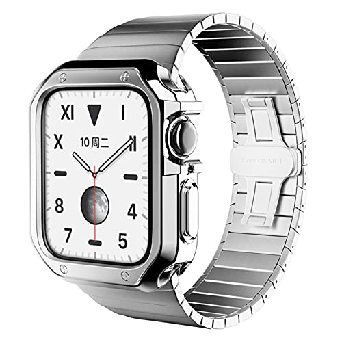 Bracelet en acier inoxydable et boîtier argenté pour sublimer votre montre au quotidien
