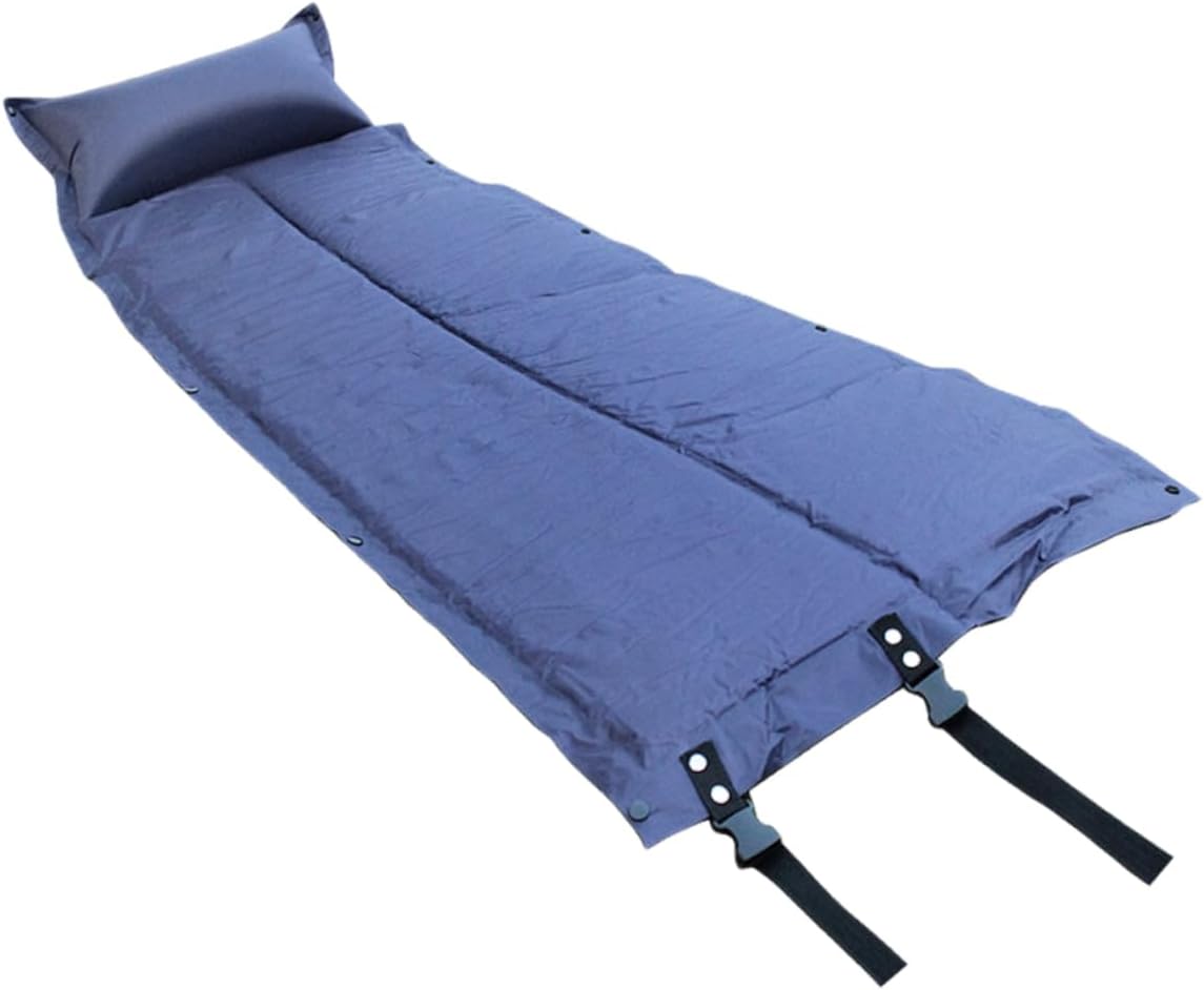 Convenient Inflatable Camping Mat with Pillow Portable Sleeping Pad for Outdoor Activities Ergonomic Design for Optimal Comfort for Picnics Hiking and Camping
