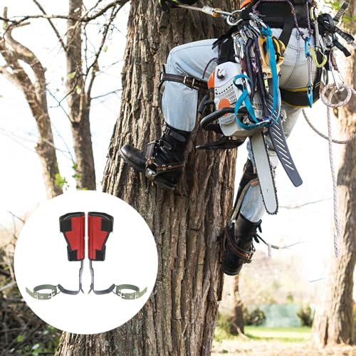 Picos de árbol de escalada ajustables con pedal de acero de alta resistencia y botas 2