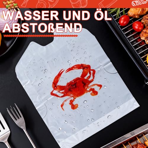 100 Stück Kunststoff-Lätzchen für Erwachsene, halten Kleidung sauber auf Meeresfrüchte-Partys