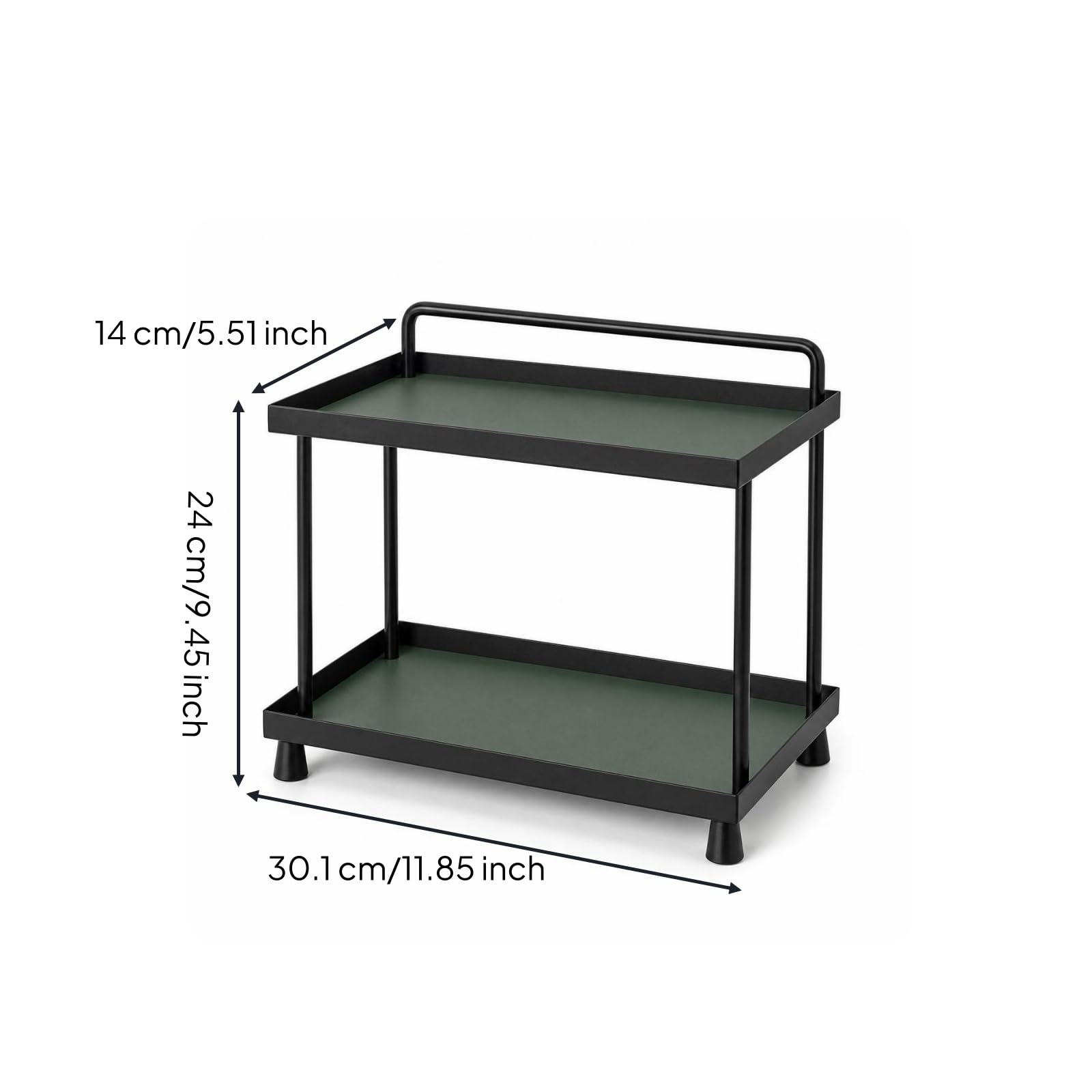 Sharplace Freistehend Kosmetik-Organizer, Grün, style to 1