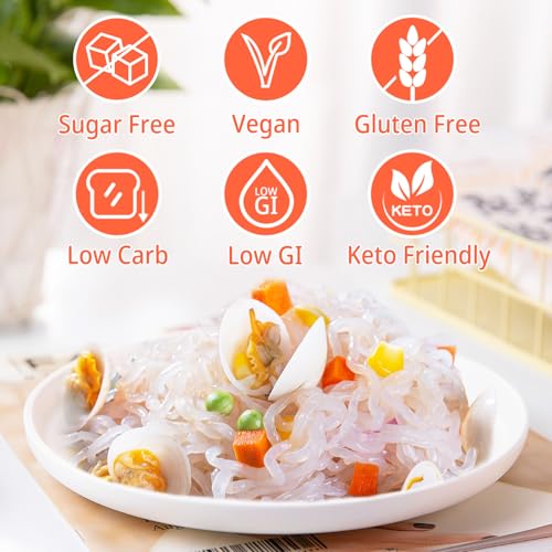 Image of VOLO VERO Konjac Noodles 10 Pack, Shirataki Pasta, Low Calorie Keto Noodles | Gluten Free, Vegan, Low Carb, Plant Based, Zero Sugar, Fat Free, Low GI, Quick Preparation, Pasta Alternative