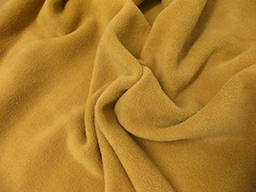 Tissu polaire anti-boulochage de qualité moutarde pour couture 500x150cm