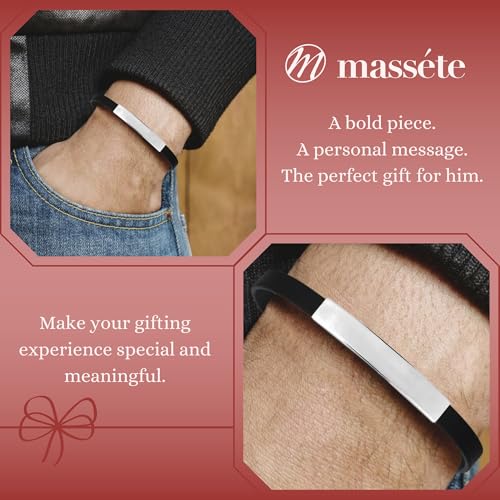 Pulsera de plata Massete Sterling Silver 925 para hombre miniatura 3