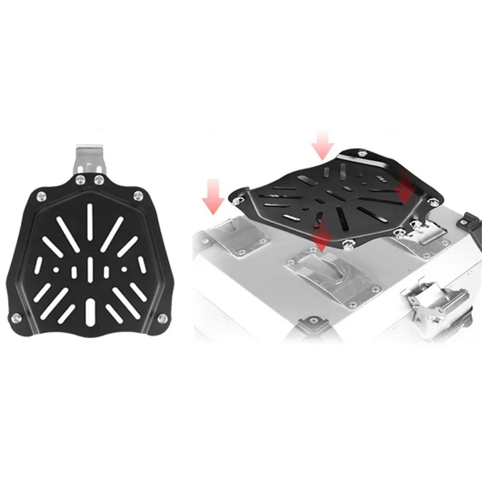 Caja de Almacenamiento Baúl Trasero para Motocicleta 45 Y 55 litros, para Almacenamiento, para Viaje, Accesorios para Honda XADV750 CB400X CB500X para Suzuki V-Strom 800DE DL250 DL650(Black-45L)