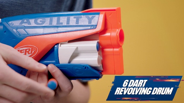Nerf N Series Agility Blaster, 12 Nerf N1 Darts Compatible Only