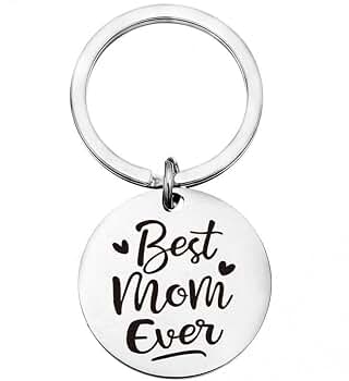 ShiQiao Spl Birthday Gift for Mom Best Mom Ever Heart Keychain Key