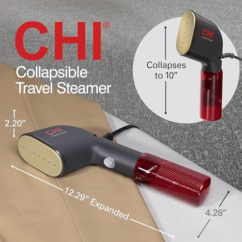 CHI Collapsible Travel 2-in-1 Handheld Garment Steamer & Steam Iron - image 9