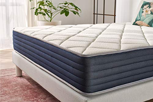 naturalex Ideal Visco | Contoured Relief Memory Foam Mattress | 4ft6 Double Size 135x190cm | High Density Viscoelastic Soothes Back Pain | Luxuriously Quilted Fabric | OekoTex Certified