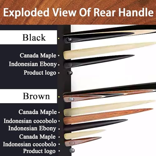 Pool Stick 3/4 Billiard Cue Chinese Eight-Cue Black Eight10mm Head miniatura 7
