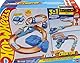 Hot Wheels Spielzeugauto Streckenset, Deluxe-Bauset mit motorisiertem Beschleuniger, Fahrzeug im Maßstab 1:64, Track-Schnellstecksystem, Beschleuniger-Sprung-Schnellstrecke,JDB49