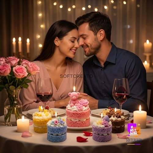 Image of Round Cake Base Candle Mould Silicone | 3D Sponge Cake Layer Mold | Dessert Style Candle Making Mould | DIY Wax, Soap, Resin Art Craft | Cylindrical Shape