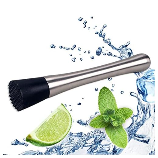 Cocktail accessoires - cocktailset, bar accessoires, roestvrij stalen stamper, voor cocktail, stamper, cocktails modder, zilveren alcohol, kleine ijscrusher, kruidenstamper crusher