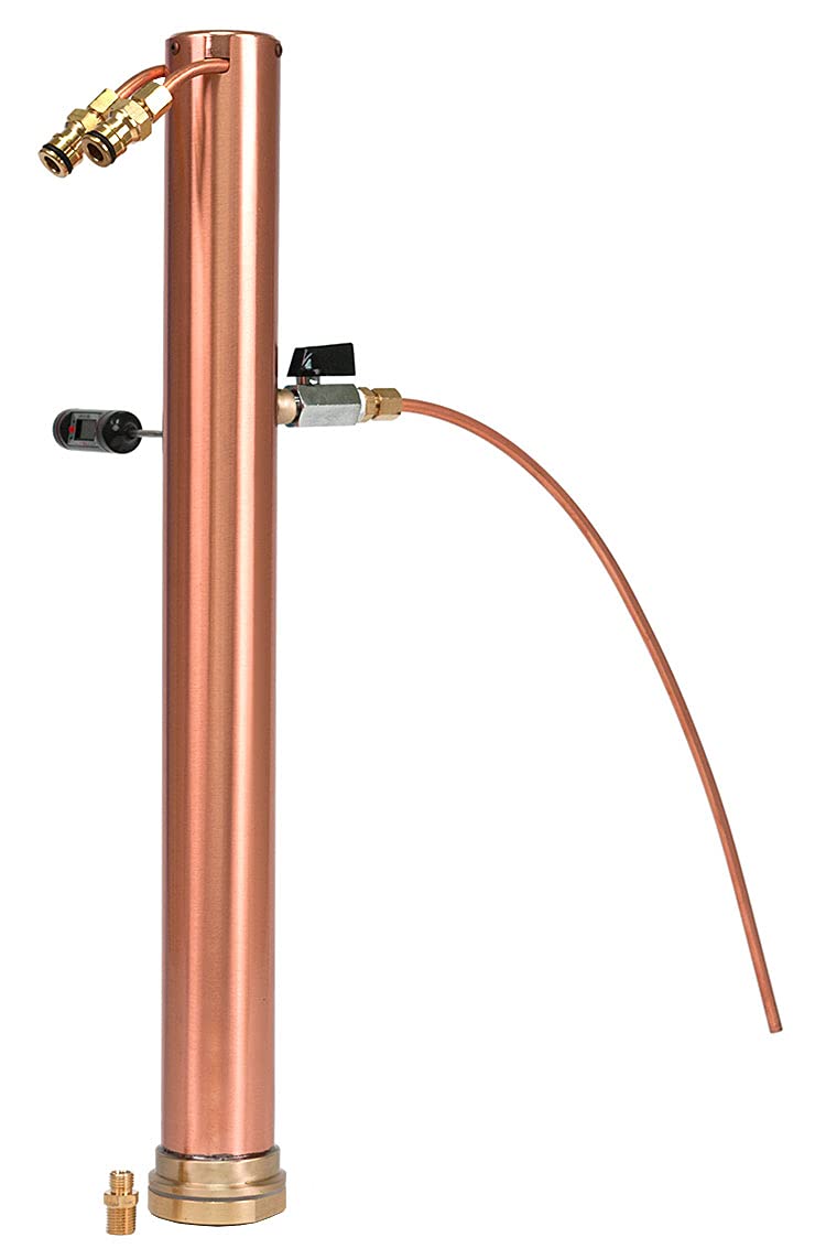 Hobby Homebrew, DS130 SPIRITMAKER Copper Condenser Reflux Whiskey Still Top from New Zealand (AlcOengine KL04633)