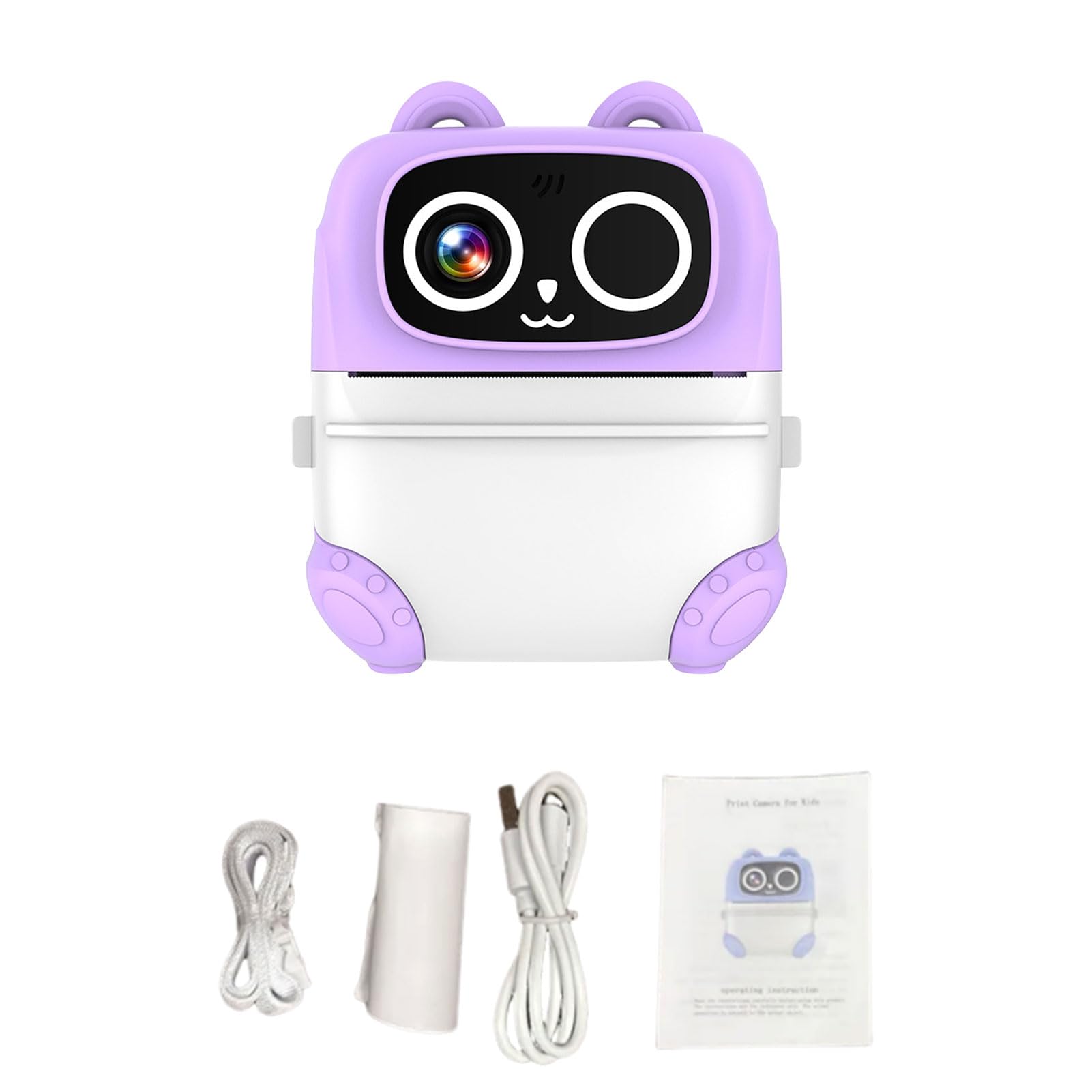 Irfora Instant Print Camera per Bambini con Obiettivo 48MP (Purple)