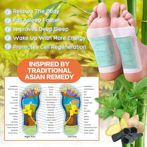 30 PCS Foot Pads 2-in-1 Natural Foot Patch, Ginger Premium for Message Deep Cleansing Foot Paches for Stress Relief, Better Rest, Foot Care Patch Clean Foot Pads - Image 3