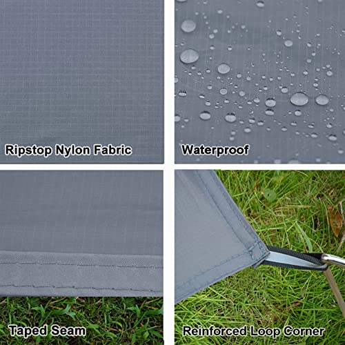 GEERTOP 1 Person Ultralight Waterproof Tent Tarp Footprint Ground Sheet Mat, for Camping, Hiking, Picnic (4 Sizes)