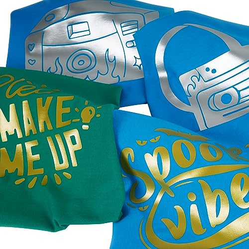 Image of RENLITONG Golden HTV Iron on Vinyl 12Inch by 10ft Roll HTV Heat Transfer Vinyl for T-Shirt HTV Vinyl Rolls for All Cutter Machine - Easy to Cut & Weed for Heat Vinyl Design