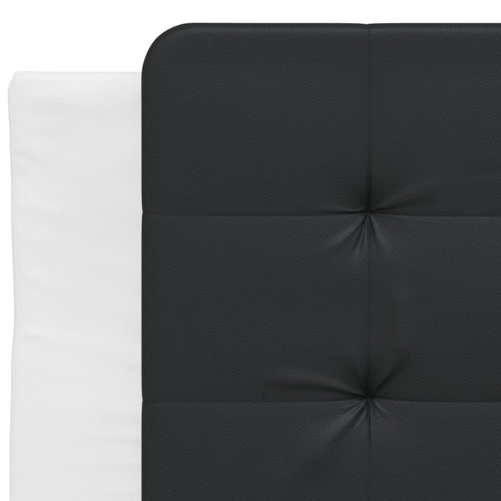Genérico Cabecero de Cama Acolchado Zadar Cuero sintético Negro y Blanco 90 cm,Camas y Accesorios,Cabeceros y pies de cama-374842