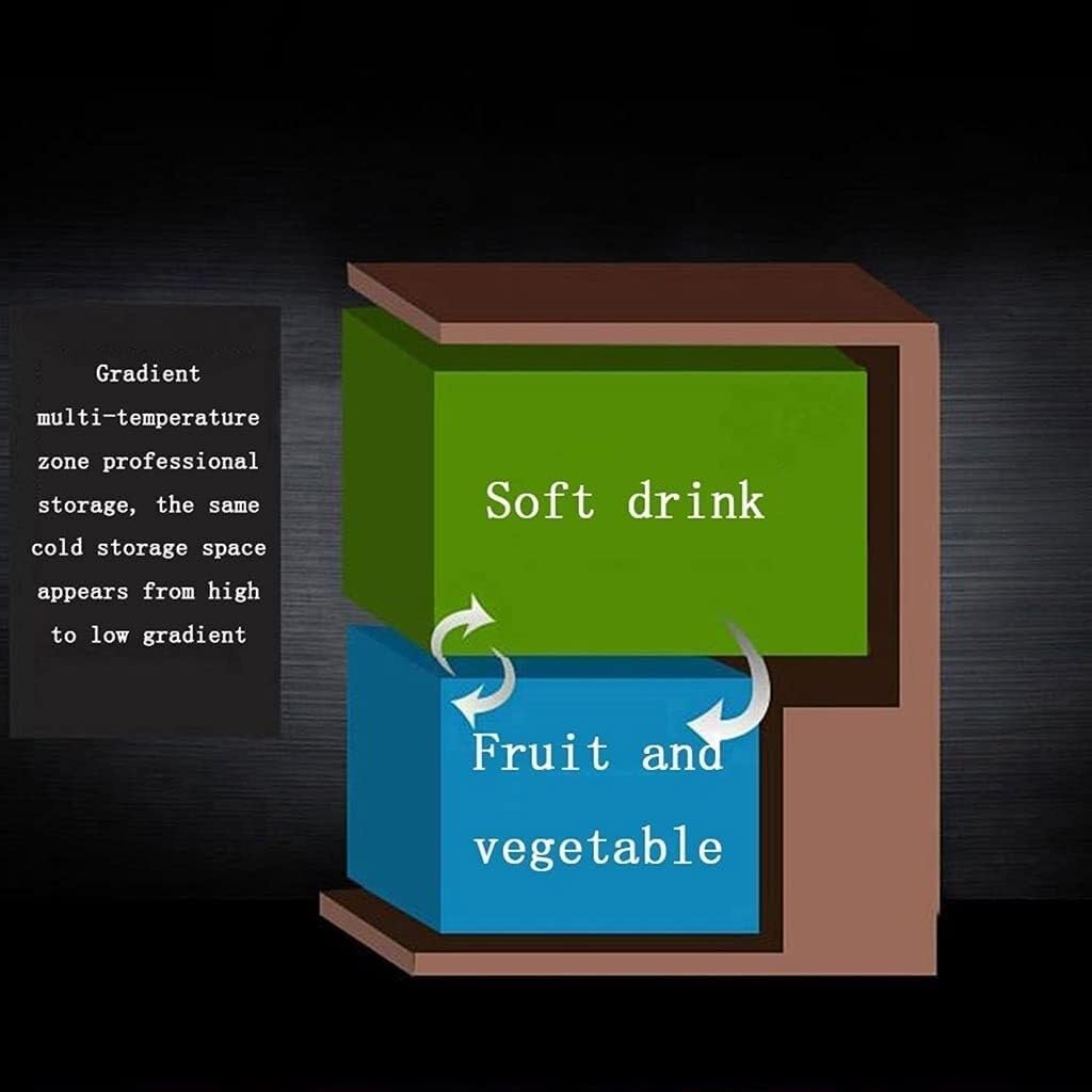 Two-Zone Wine Cabinet, 50L Capacity, Independent Wine Cellar with Transparent Tempered Glass Door, Adjustable Temperature for Wine & Beverage Storage