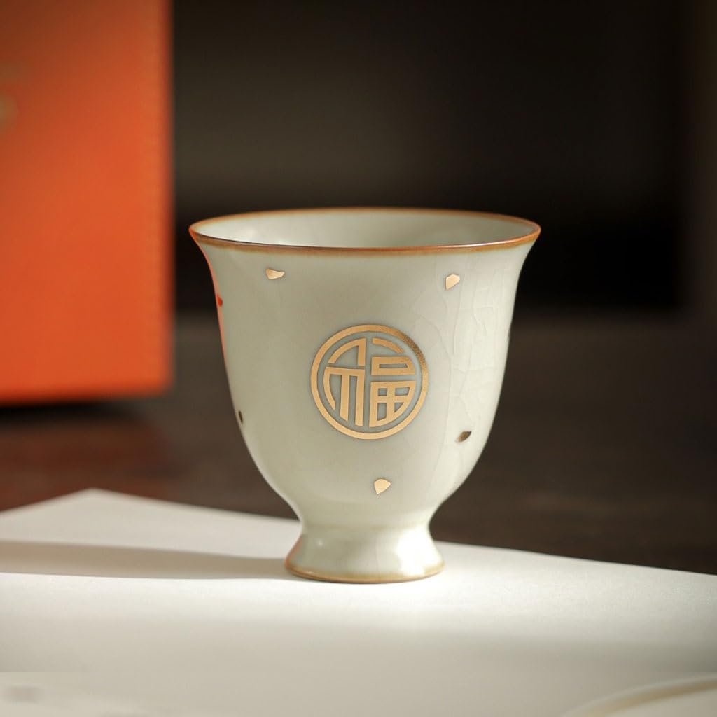 Ceramiczna filiżanka do herbaty biurowa filiżanka do herbaty kubek dla gospodarza ceramiczna osobista herbata picie pojedyncza filiżanka do herbaty retro prosty zestaw do herbaty kubki do