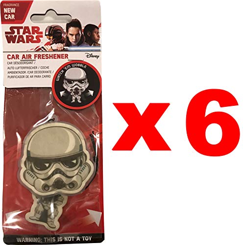 Image of Star Wars Stormtrooper Car Accessories - Stormtrooper Air Freshener Wiggler (6 Pack, Vanilla)
