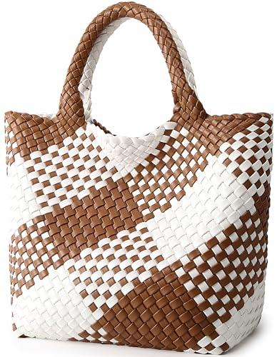 Image of Vegan Leather Purses for Women, Handmade Purses and Handbags Summer Beach Travel Tote Shoulder Bag | WOVEN