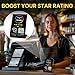 TapFive Google Review Stand compatible with Google Reviews - Tap for Instant Reviews - All Phones Compatible - Reusable Smart Tap NFC & QR - Boost Business Reviews - Zappy Fast (Black, 1 Stand)