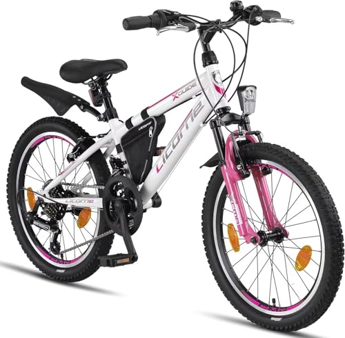 Licorne Mountain Bike 21 Marce, Bianco/Rosa, 20"