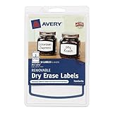 Avery Removable Dry Erase Labels, Blue Border, 3.75 x 2.5 Inches, Pack of  10 (41450)