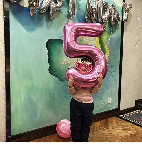 Image of Pink Number 5 Balloon, 40 Inch