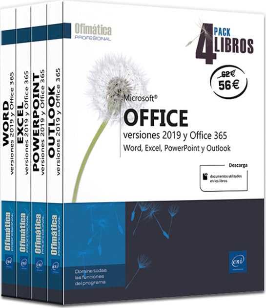 Microsoft Office (versiones 2019 y Office 365) - Word, Excel, PowerPoint y Outlook (Pack Ofimática)