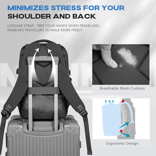 Xkdoai Mochila 40x30x20 Mochila Viaje Cabina Avion para Ryanair Wizz Air Easyjet Equipaje de Mano Bolsa Antirrobo Resistente Al Agua - imagen 8