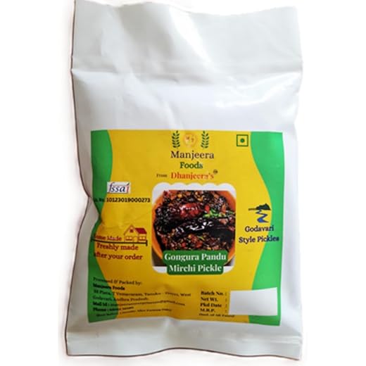 Andhra Gongura Pickle 250g - Manjeera Foods