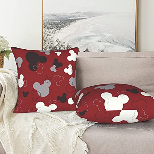 Pack Of 2 Cute Pillow Covers Cartoon Cushion Case Standard Throw Pillow Covers For Couch Sofa Bedding Home Decorative Pillowcases 18X18 In (Colorful 2) #TOP4