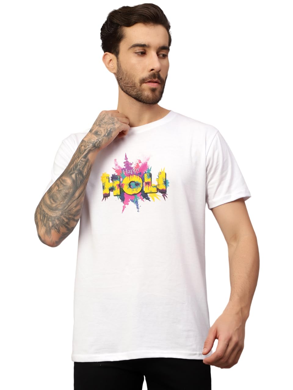 ENDEAVOUR WEARHappy Holi Regular Fit Tshirt For Men