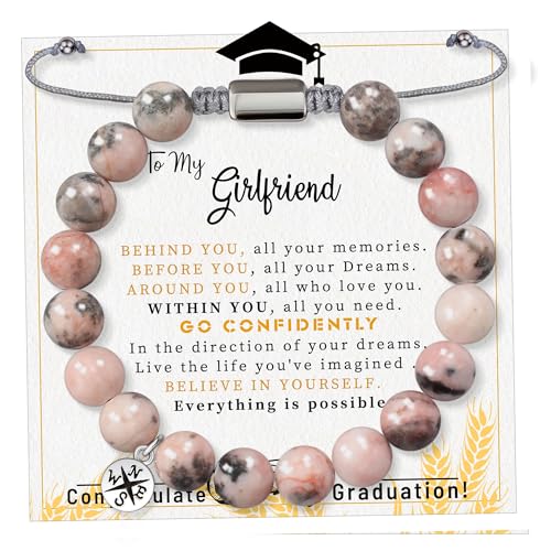 Stocking Stuffers for Teens, Christmas Gifts for Mom from Daughter Beaded Bracelets for Women Teen Girl Gifts Adjustable Charm Link Bead Birthday Graduation Gift for Her Girlfriend Sister