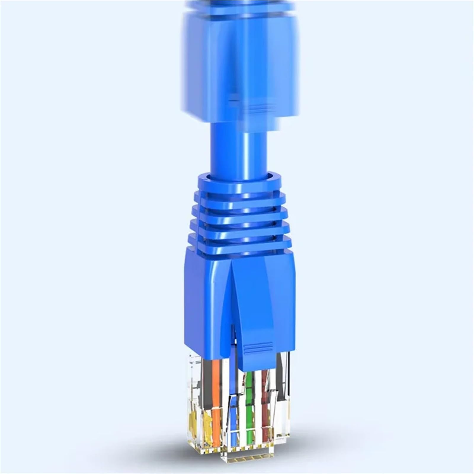 Osłony wtyczek kablowych RJ45, 150 szt., osłony odciążające złącza sieciowe Ethernet(Black,OD 7.5mm)