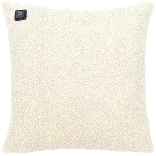 Warmpi® Infrarot Heizkissen mit Powerbank – Flexibel einsetzbar – Kabellos & mit Kabel verwendbar – Teddy Cremeweiß/Off-White Bouclé